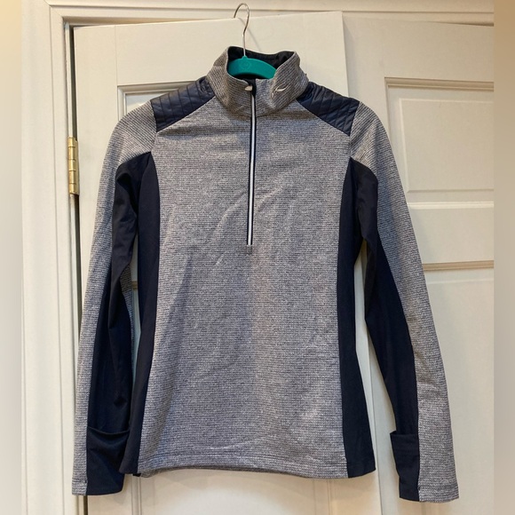 KJUS women’s forun mid layer half-zip, deep space, size 36 - Picture 1 of 12